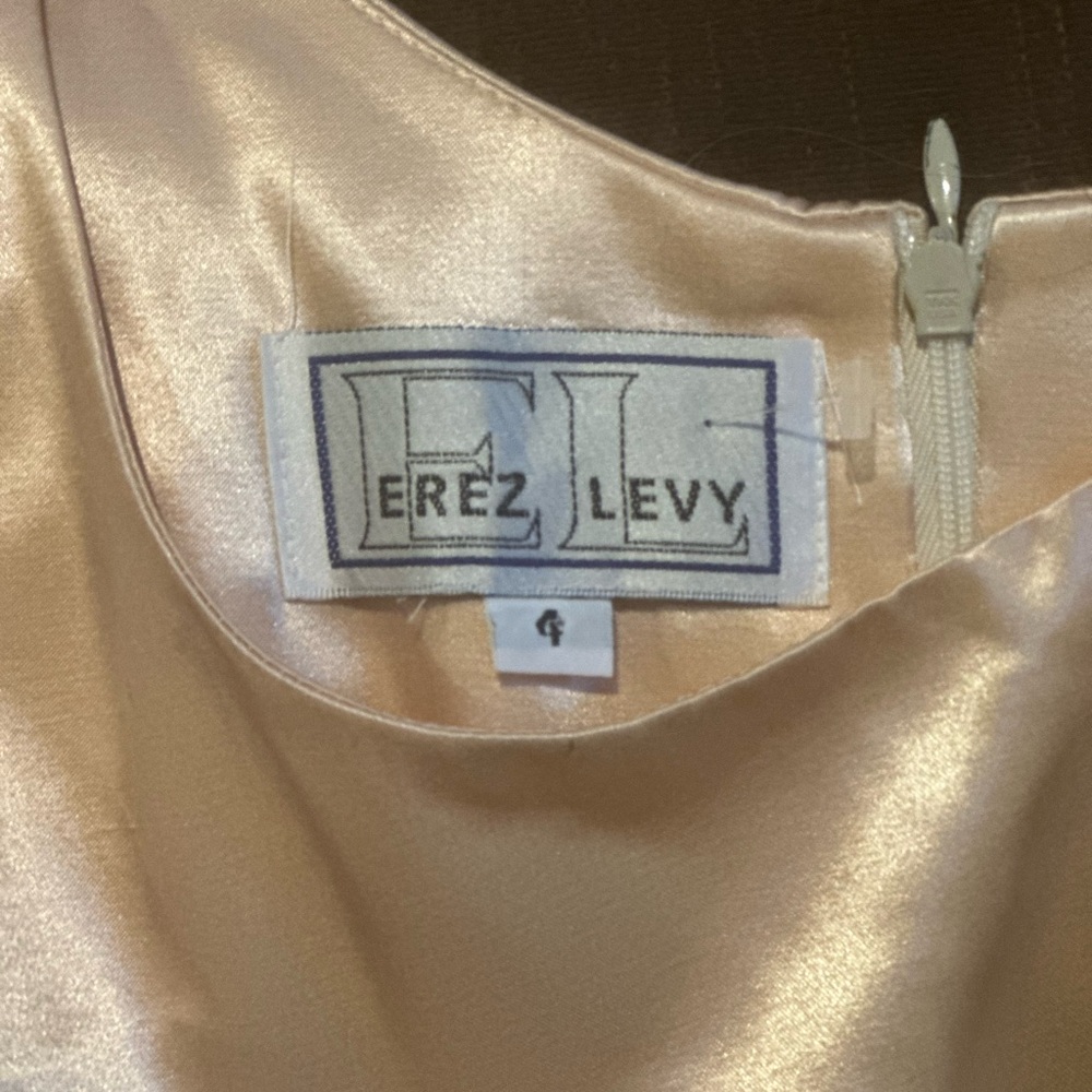 Erez Levy Satin Gown Dress